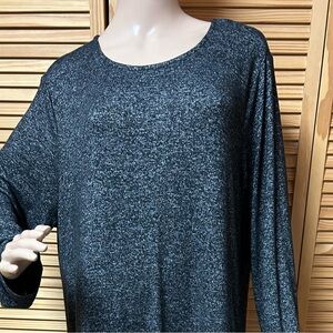 Women’s Old Navy dress long sleeves XXL charcoal knit swing a line loose fit